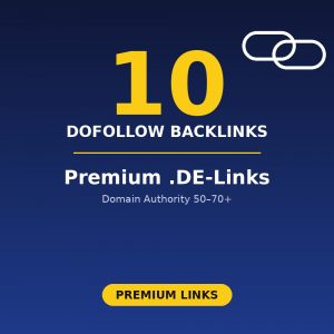 10 deutsche DoFollow-Backlinks – Premium .DE-Links DA 50-70+