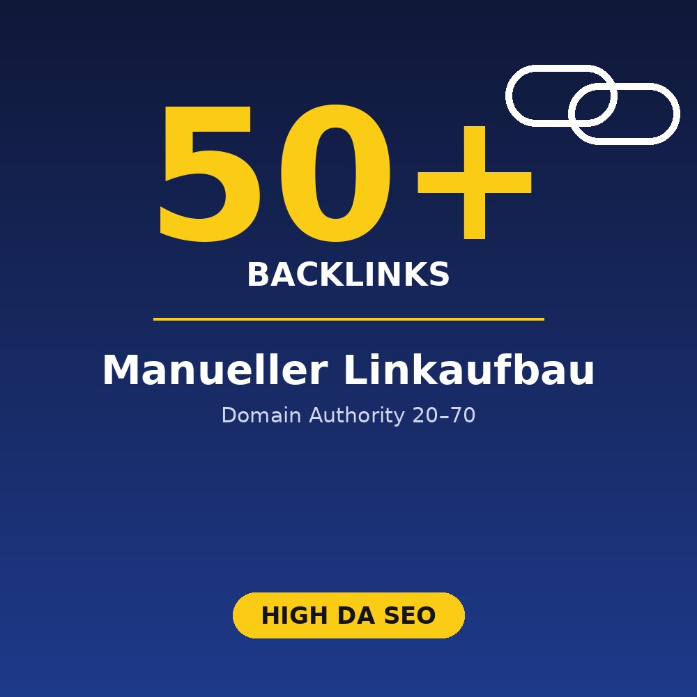 50+ deutsche Backlinks – DA 20-70, manueller Linkaufbau